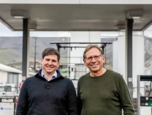 Coleman Oil – two of the family at one of their fueling stations