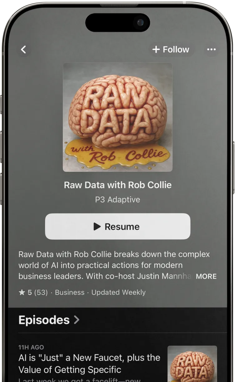 Raw Data by P3 Adaptive on a phone