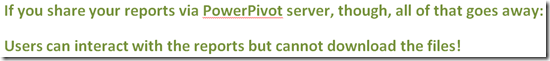 PowerPivot Server Interaction Model