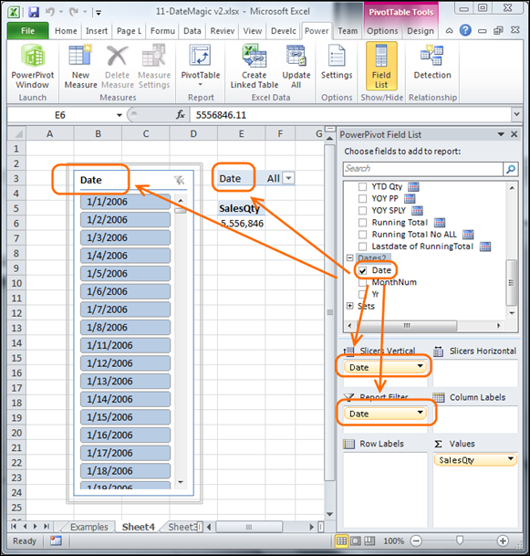 Using Slicer Values in Excel Formulas Step One