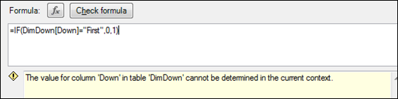 PowerPivot Error Value for Column Cannot be Determined in the Current Context