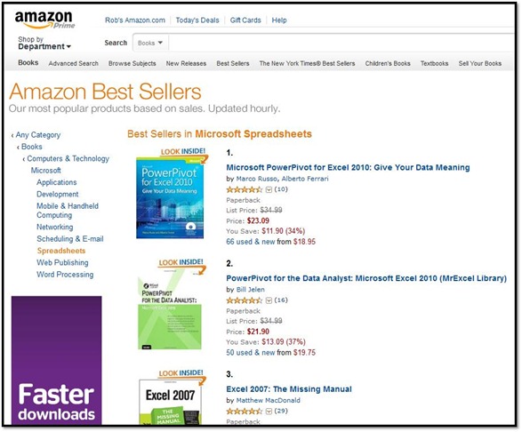 The Top Two Best-Selling Excel Books Are Both PowerPivot Books!