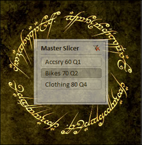 One Slicer That "Controls" Other Slicers.  Multiple slicers "get set" when the user makes one click.