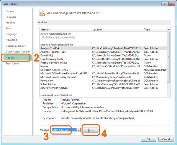 After Installing Excel 2013 Standalone, You Still Have to Enable the Power Pivot Addin.  Steps 2-4.