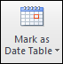 Power Pivot Mark as Date Table