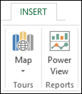 Currently in Excel 2013: Powe Map, Power View