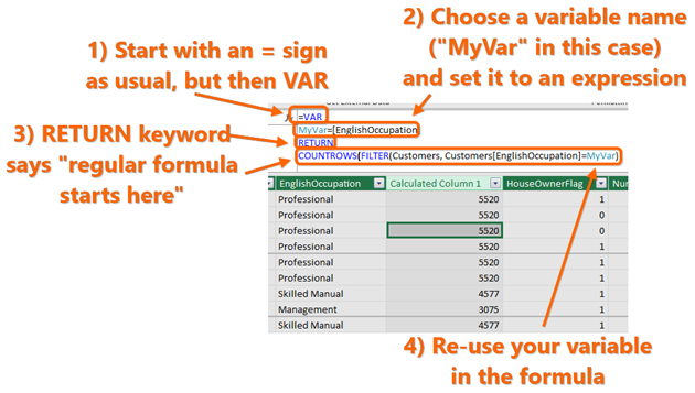 DAX Variables in Power Pivot 2016!