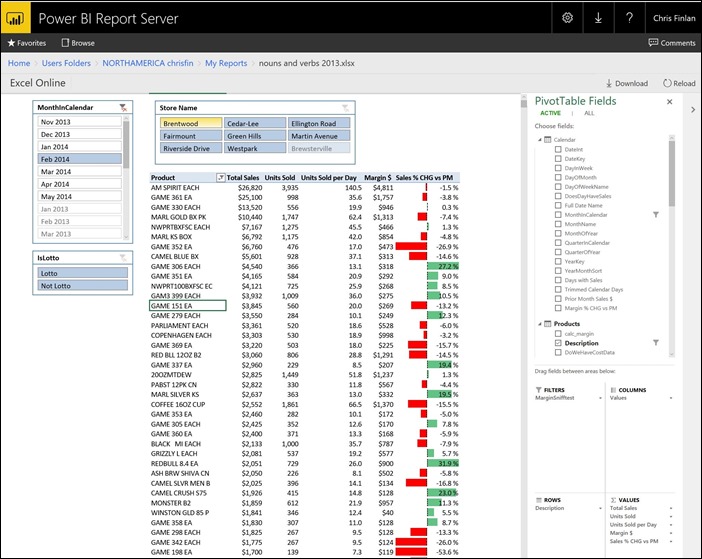 An Excel Power Pivot Report Rendered in the Browser, On Premises, With No SharePoint!