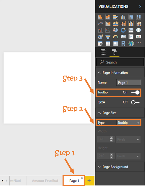 Create Tooltips Steps 1 - 3
