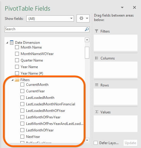 Excel Pivot Table Filters