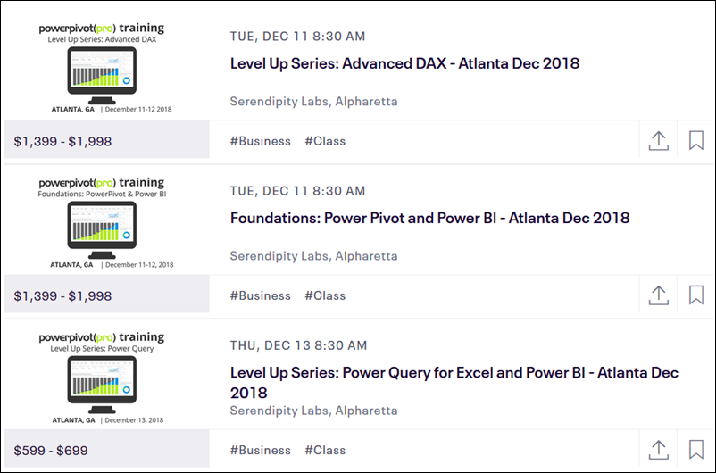 Join us in Atlanta for Power Pivot, Power BI, and Power Query