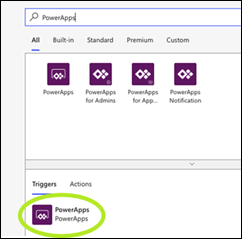 Select PowerApps