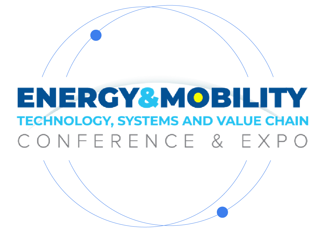 Graphic displaying the Energy & Mobility Technology, Systems and Value Chain Conference & Expo Logo.