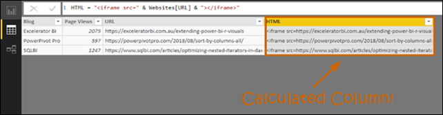 Calculated Column results