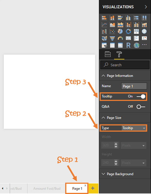 Create Tooltips Steps 1 - 3