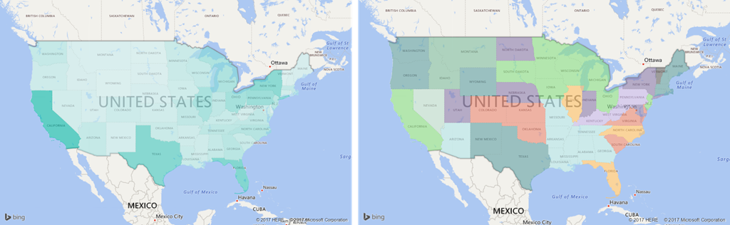 Power BI Desktop Filled Map Visualization