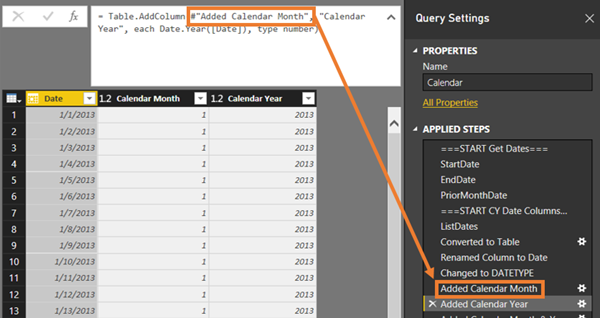 Power Query Step Link