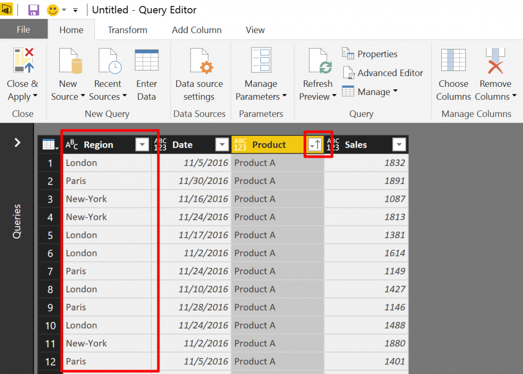 Filename is now included as a region as part of the import of CSV files from a folder in Power BI