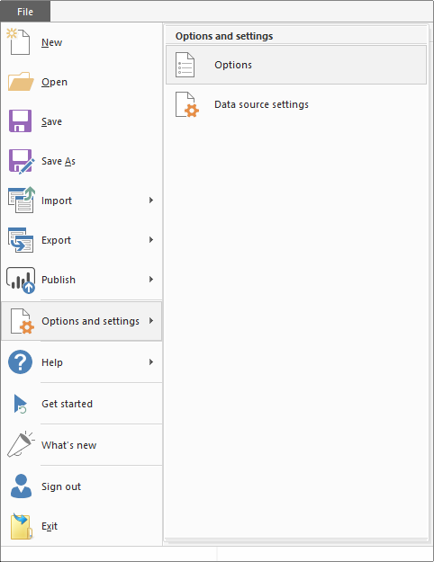 Power BI – Bookmarks – Options Menu