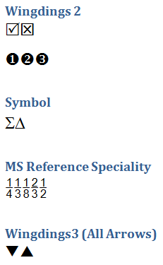 Wingdings2 Use in PowerPivot Slicers