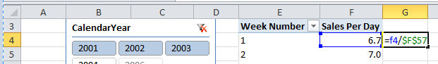 Ratio of Each Week Vs Grand Total Creates a Seasonal Adjustment Factor