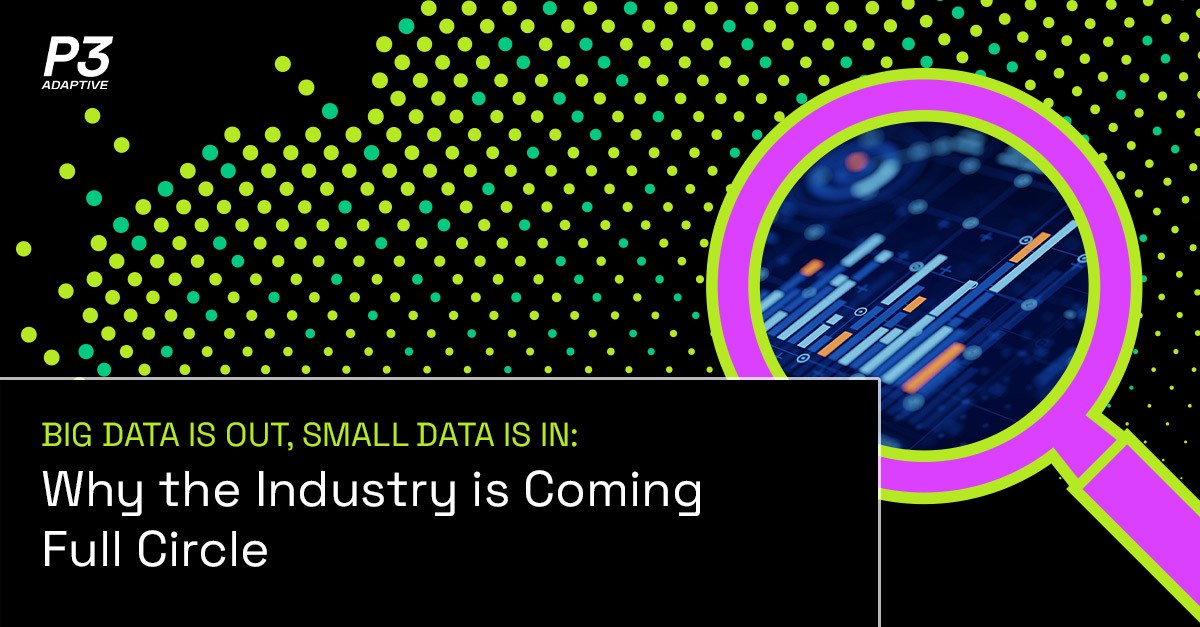 P3-Blog-Header-Big-Data-Out-Small-Data-In Magnifying Glass on charts