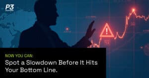 Now You Can Blog Spot a Slowdown Before It Hits Your Bottom Line Man Standing in Front of Chart
