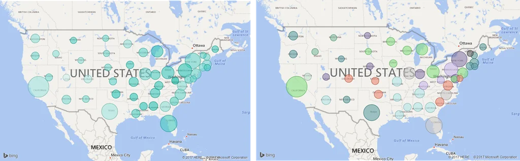 Power BI Desktop Bubble Map Visualization